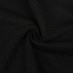 Ткань Футер 3-х нитка, Петля, цвет Черный (на отрез)  в Вологде