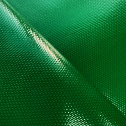 Ткань ПВХ 600 гр/м2 плотная, Зелёный (Ширина 150см), на отрез  в Вологде