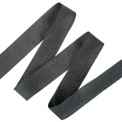 Окантовочная лента-бейка, цвет Чёрный 22мм (на отрез)  в Вологде