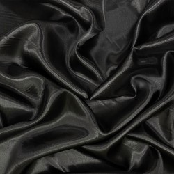 Ткань Атлас-сатин, цвет Черный (на отрез)  в Вологде