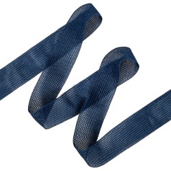 Окантовочная лента-бейка, цвет Синий 22мм (на отрез)  в Вологде